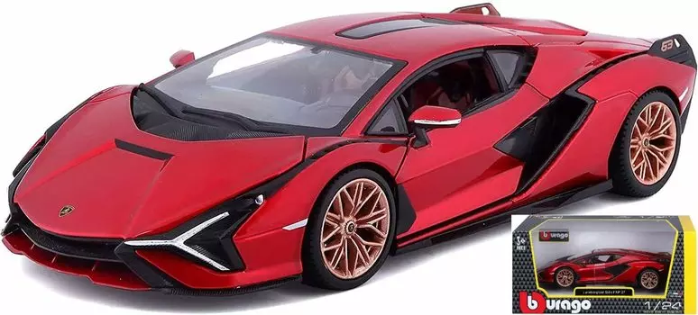 Burago Lamborghini Sian Mini Car Lamborghini Sian FKP 37 2019 1/24 (Red) [Item] красный