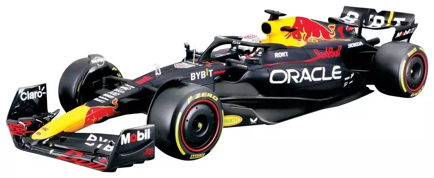BURAGO Oracle Red Bull Racing RB19 Abu Dhabi GP Победитель Ферстаппен с водителем Завершенный продукт 1/18 (2023) №1 М.