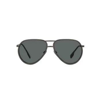 Burberry BE 3135 114481 Мужские солнцезащитные очки-пилоты, 59 мм, рутений