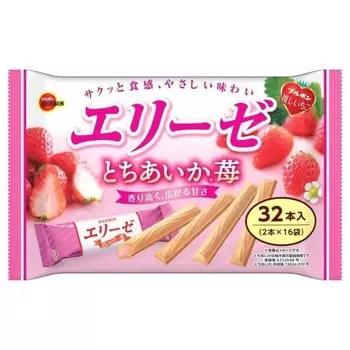 Бурбон Elise Tochika Strawberry 32 шт.Характеристика: Точика клубничный крем завернут в хрустящий рулет. Характеристика: Точика клубничный крем обернут 1