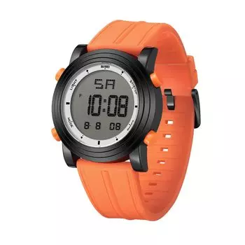 BUREI Часы Цифровые светодиодные водонепроницаемые часы Стильные спортивные часы с датой Многофункциональные часы для активного отдыха Оранжевые мужские оранжевый