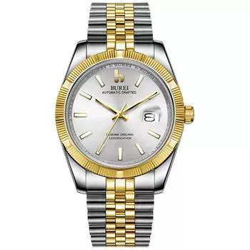 [BUREI] Easy Business Water Free наручные часы для мужчин Water Free Gold SILVE ON наручные часы для мужчин Fascia