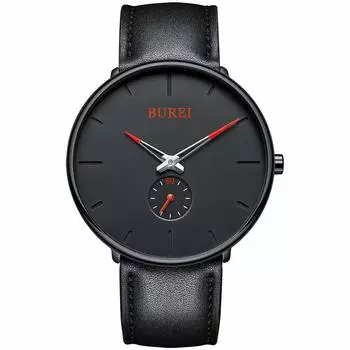 [BUREI] Men s Watch, Black, Simple, Stylish, Popular, Timeless Watch, Men s Brand, Quartz Waterproof, Black, Casual Watch, Net Belt, Men s Watch C