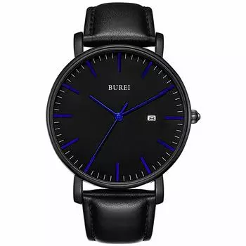 [BUREI] Men s Watch, Stylish, Leather Band, Business, Thin, Brand, Simple, Men s Watch, S