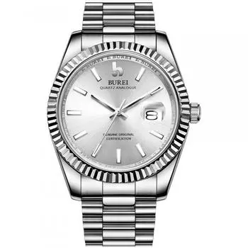 [BUREI] мужские наручные часы аналоговые популярная торговая марка Шуша Водные наручные кварцевые деловые мужские часы Fascial и Easy