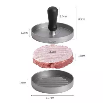 Burger Press with 100 Patty Papers Set BPA Free Non-Stick Hamburger Patty Maker Mold for Kitchen Grill Dishwasher Safe