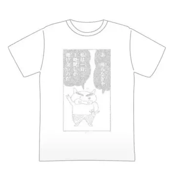 Buri Buri Quotes x Silver [Crayon Shin-chan] Футболка Zaemon s Lam (Белая Ламе)