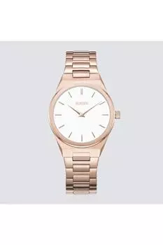 Burker Emma Розовое Золото Белые Женские Наручные Часы