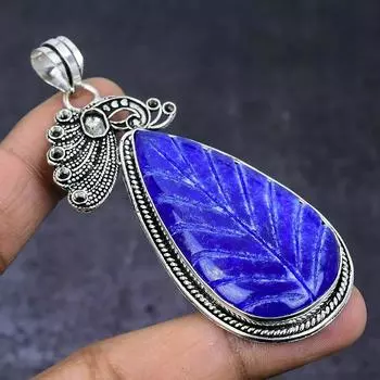 Burmise Sapphire Gemstone 925 Steling Silver Jewelry Pendant 3.15 T1f13