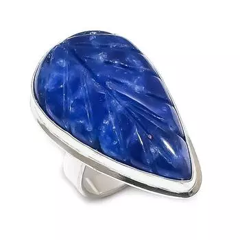 Burmise Sapphire(Simulated) Ethnic 925 Sterling Silver Jewelry Ring Size 8 t4n94