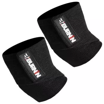 BURNIN Professional Elbow Wrap Elbow Sleeve Elbow Support Muscle Training Bench Press for Bench Cross Powerlifting Unisex 90cm Heavylifting, Press, чёрный