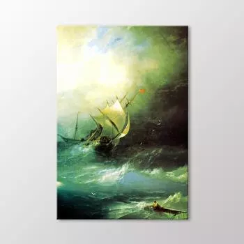 Буря в Атлантическом океане, 1864 г. Картина