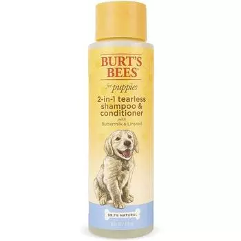 Burt s Bees 2-в-1 Шампунь и кондиционер для щенков без слез с пахтой и льняным семенем, корейский шампунь для домашних животных