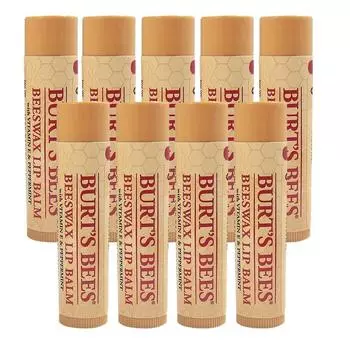 Burt s Bees Moisturizing Lip Balm 4.25g, Beeswax, 9 pcs.