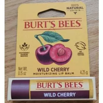 Burt s Bees Moisturizing Lip Balm, Wild Cherry, 4.25g, 3 pieces