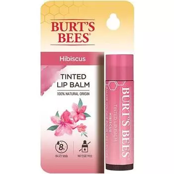 Burts Bibit Тональный бальзам для губ, Гибискус, 4,25г, 1 популярная корейская косметика