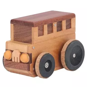 Bus Music Box Unique Wooden Car Bus Music Box Crafts Children s Gifts Toys Home Decoration Ornaments