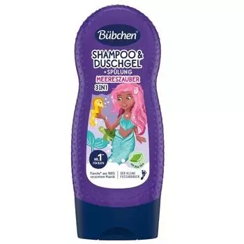 Busen Kids Шампунь-ополаскиватель для душа 3в1 Морская магия 230 мл