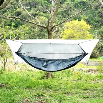 BushCraft Ultralight Bug Proof Hammock Full Set Gray 51361 2.0