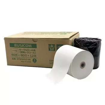 Busicom Genuine Mitsubishi Paper Mills бытовая термобумага рулонная ширина 80 мм x внешний диаметр x внутренний диаметр 12 мм 5 рулонов с сердечником нормальный
