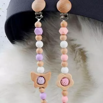 Бусина-бабочка-рыба, пищевая цепочка для детской соски, молярная цепочка, держатель для пустышки, зажимы для соски, цепочки