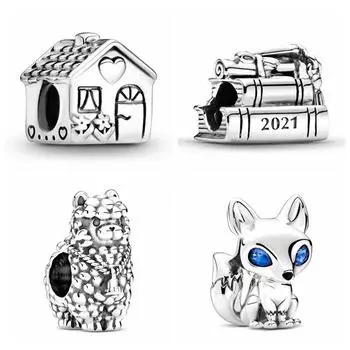 Бусина из стерлингового серебра 925 пробы подходит оригинальный модный браслет Love House Очарование DIY женские ювелирные изделия аксессуары для женщин подарок