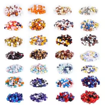 Бусина из сургуча восьмиугольная, разноцветная, 100 штук, монета из сургуча, сделай сам, счет для конверта, подарочная упаковка, пригласительный билет 8