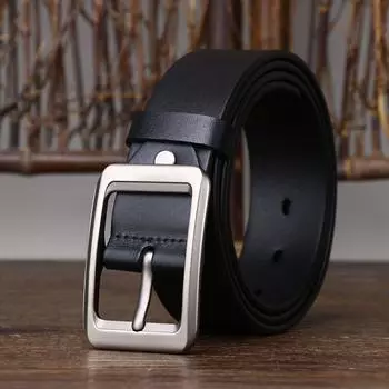 Ремень деловой мужской из натуральной кожи крупного рогатого скота, повседневный, универсальный, для официальных костюмов, брючный ремень мужской 100cm