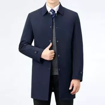 Business casual men s down jacket lapel lightweight white duck down middle-aged men s down jacket winter dad wear 170