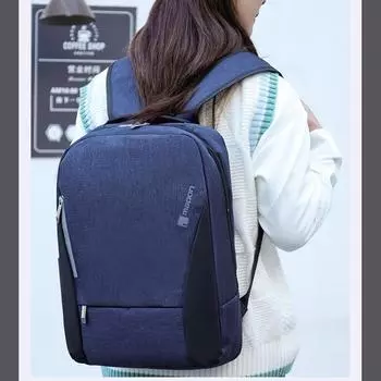 Business Computer Bag Backpack Commuter Simple Backpack Fashion School Bag Large Capacity Student Backpack 16 тёмно-синий