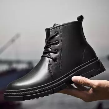 Business Dress Boots Mens Boots Formal Wedding Oxford For Men Genuine Leather Ankle Shoes Man Brand Luxury Boots Big Size 37-47 38