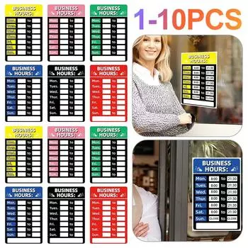 Знак «Часы работы» Знак «Часы работы магазина» Сменный знак с клеем в английском стиле ПВХ для бизнеса, ресторанов, магазинов