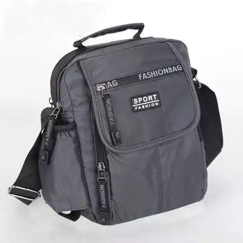 Business Men s Vertical Design Middle-Aged and Elderly Outing Cross-Body Bag Gray