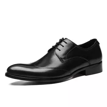 Business Outer Straight Wing Genuine Leather [ASTONMJAZZ] Shoes, Men s Shoes, Wings, Tip, Tip, Men s Leather, Shoes, Black/Wine Red/Brown (Black, 27.0 чёрный