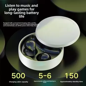 Business Tws Bluetooth-гарнитура высокой мощности с беспроводной зарядкой, внутриканальная мини-гарнитура, не в ухе чёрный