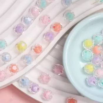 Бусины 10 шт. для браслета, ювелирные изделия, маркировка, круглые бусины, большие отверстия, материал для поделок 15,5 мм*7,5 мм, подвески, прозрачный акрил, материалы для поделок своими руками