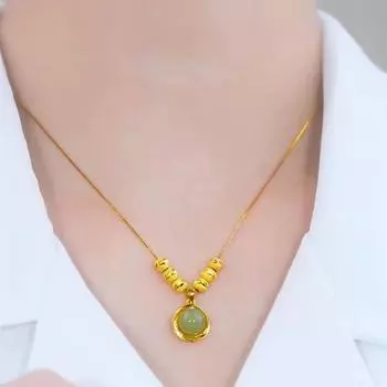 Бусины акации, ожерелье из бисера Luk Fu для женщин, простые и универсальные, высококачественные транспортные бусины, цепочка на ключицу