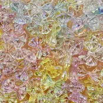 Бусины-бабочки около 21,6 мм*28,4 мм с отверстием 10 шт. Материал ручной работы своими руками для ожерелья, серег, ювелирных изделий, акриловых подвесок, аксессуаров синий