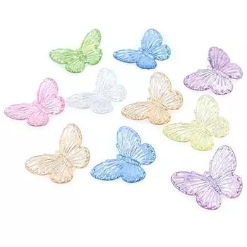 Бусины-бабочки Свободные бусины 10 шт. Модные ювелирные аксессуары DIY Материал ручной работы Лазерный красочный 30 * 23 мм Изготовление браслетов для ожерелья about 30 * 23mm 10Pcs фиолетовый