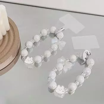 Бусины-банты для телефона, ремешок для телефона, браслет-браслет для ключей, наушники, камера, подвеска, подвески