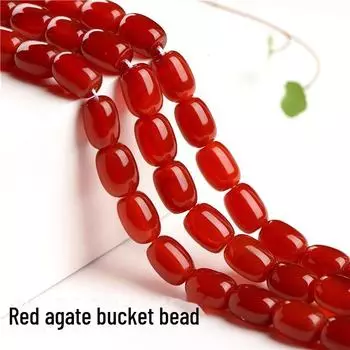 Бусины-бочонки из натурального красного агата для самостоятельного изготовления украшений. Нанизывайте вручную круглые бусины, они идеально подходят для создания красивых аксессуаров. Approx. 10*14mm