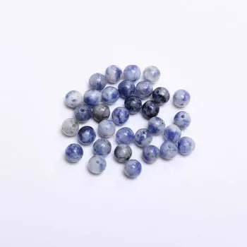 Бусины, браслет, ожерелье, аксессуары, синяя точка, 4, 6, 8, 10, 12 мм, 40-15 шт., натуральный камень, ручная работа, аксессуары для бисера, круглые для изготовления ювелирных изделий, бусины своими руками 4mm about 40pcs