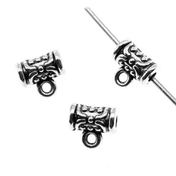 Бусины цвета античное серебро 7x7x4 мм фирменные: WYISYWG 20 предметов искусства и рукоделия для детей