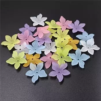 Бусины DIY аксессуары для волос для серег модные акриловые матовые держатели для цветов Баухинии изготовление ювелирных изделий 20 шт. ожерелья нежные ювелирные изделия белый