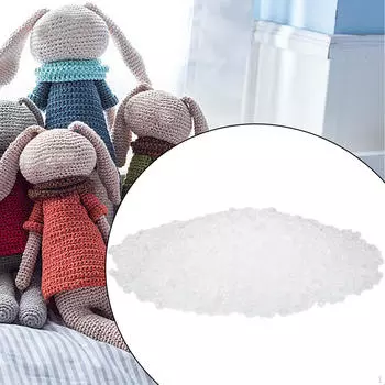 Бусины для наполнения поделок, кукол и игрушек с использованием поли наполнителей 100g белый