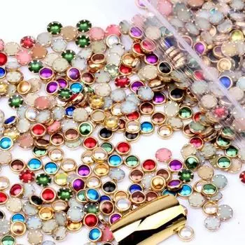 Бусины для ногтей ручной работы полукруглые DIY бусины для ногтей красота блестящие украшения зажим для головы DIY C