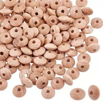 Бусины для счетов PH PandaHall, 120 штук, деревянные бусины, 15 мм, деревянные бусины в форме счетов, ручная работа, ручная работа, подарочные детали, материал, подарок, товары для творчества, подарок