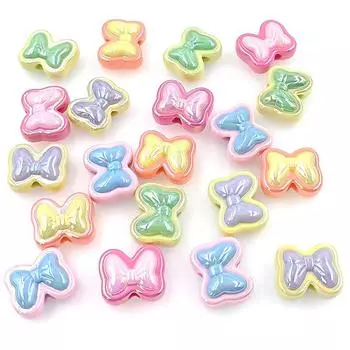 Бусины для сережек своими руками 10 шт. Материалы для изготовления браслетов из акрила Креативные стереоукрашения Аксессуары для бантов УФ-излучения Двухцветные бусины разноцветный