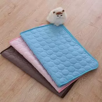 Бусины для собак, товары для животных, охлаждающий гель для кровати, плюшевый матрас, ледяной коврик для питомца, 1 шт., подушка для кошек, летняя подушка, большое количество, ручная работа 50cm by 40cm розовый