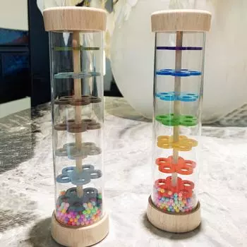 Бусины Дождевик Разноцветный Дождевой Капель Дождь Погремушка Игрушка Обучающая Сенсорная Rainbow